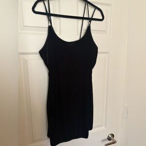 Vintage Black Velvet Women's Dress
